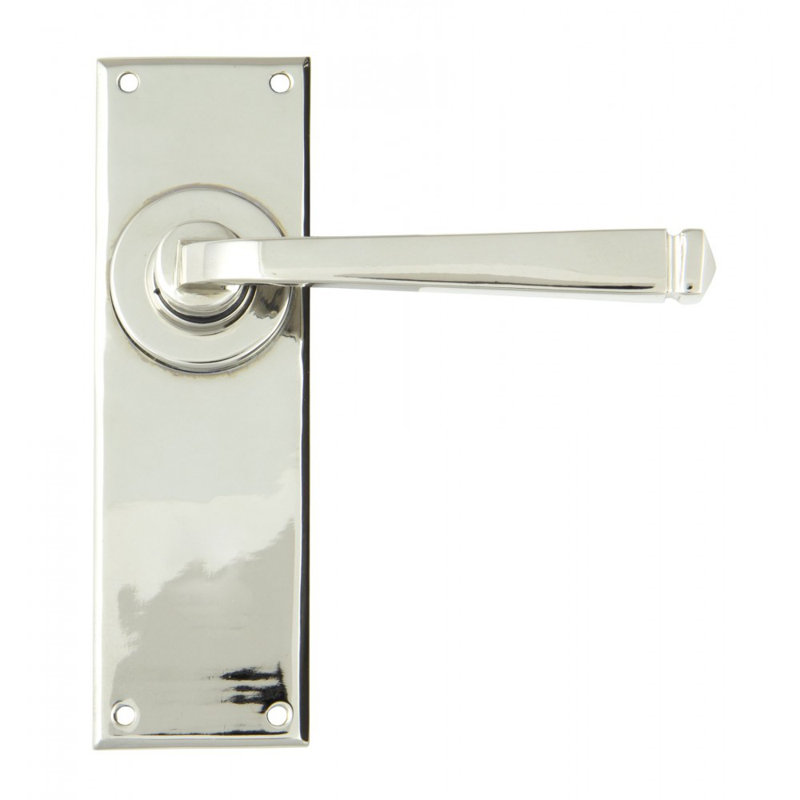 Avon Latch Door Handle Kit, Polished Nickel
