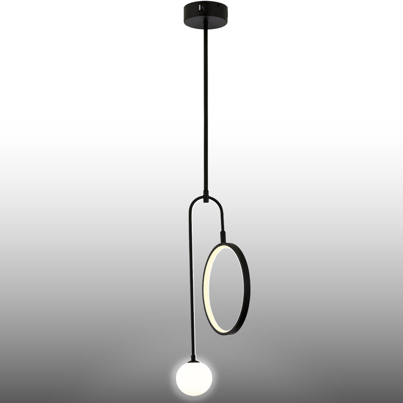 Luminaire suspendu simple en métal