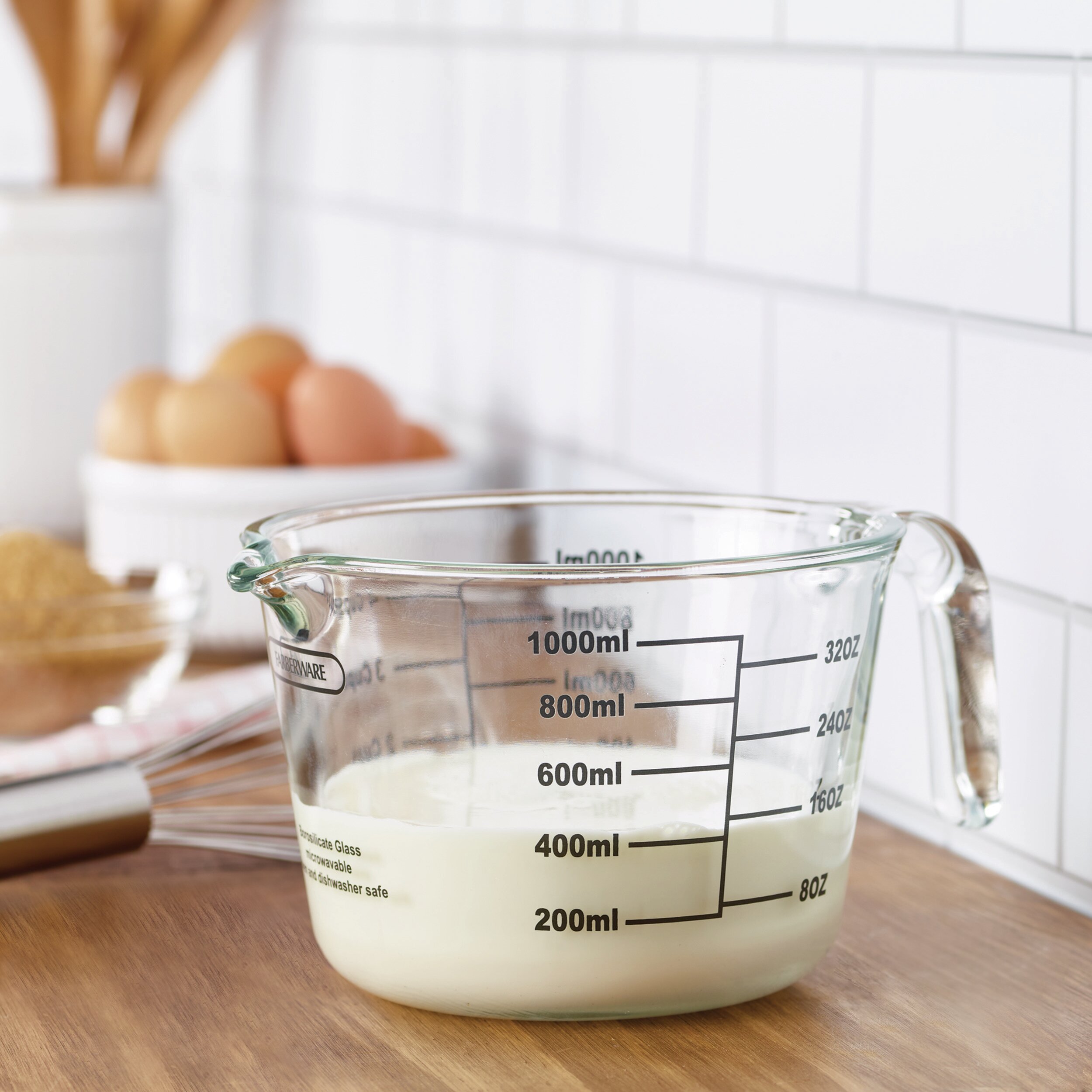 Farberware 4-Cup Borosilicate Glass Wet and Dry Measuring Cup with  Oversized Measurements, Clear & Reviews