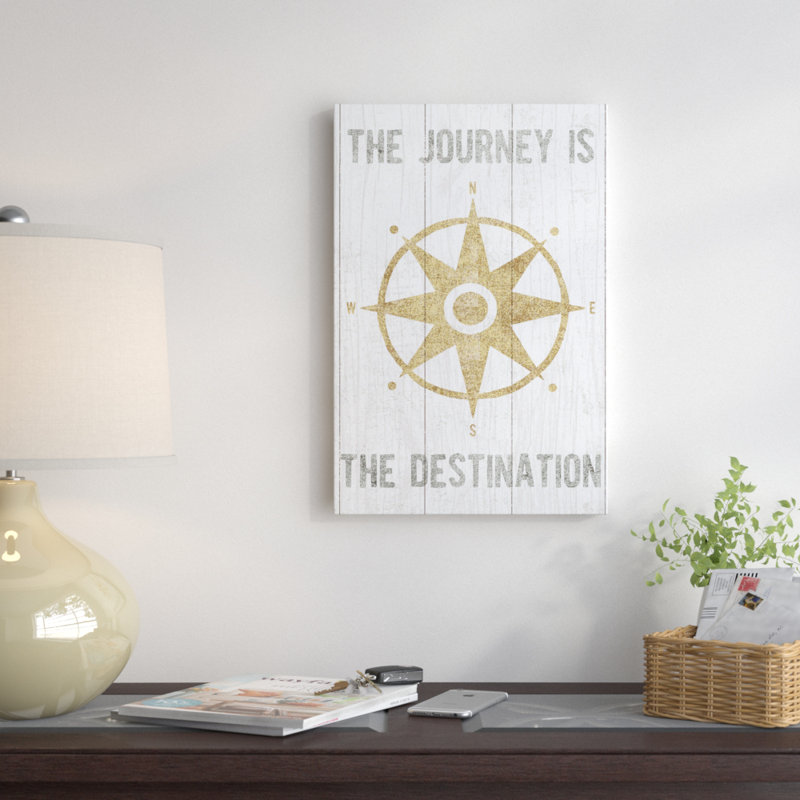 « beachscape series : compass iii », reproduction d’impression sur toile, H 12 po x l 8 po x P 0,75 po, Toile tendue