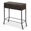 Table de bout en cuir chagrin 
