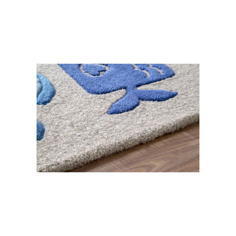 Tapis gris KinderLOOM Ocean World, Rectangle 3 pi 6 po x 5 pi 6 po