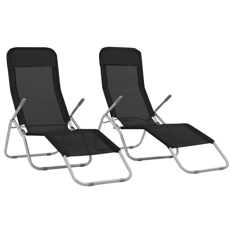 Dicha Reclining Deck Chair, Black