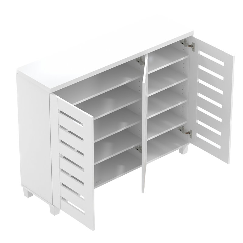 Alcester Lismore Shoe Storage Cabinet Up to 20 Pairs, White
