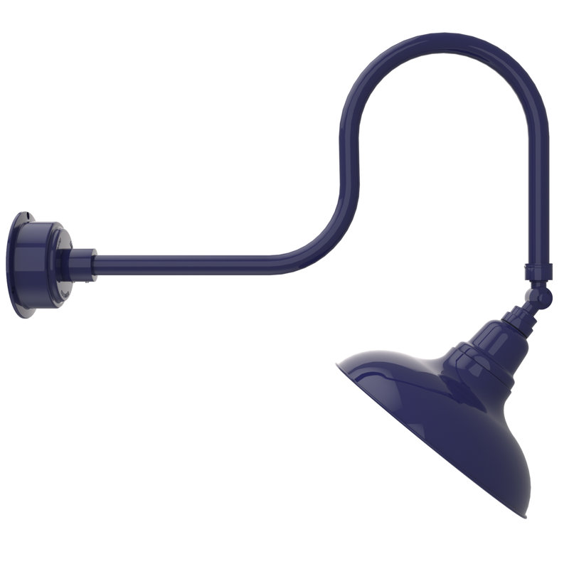 Luminaire de grange d'extérieur à DEL Adesh, Bleu de cobalt