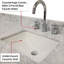 Meuble-lavabo blanc 30 po X P 22 po, comptoir en marbre, robinet, miroir simple 28 po 30 po x 22 po, marbre