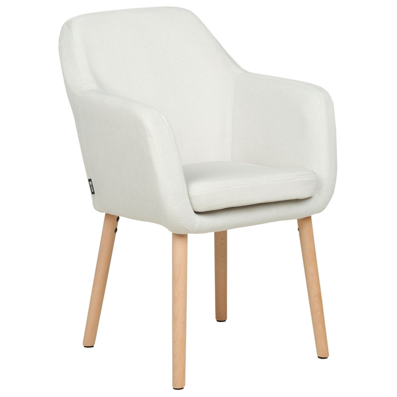 YORKVILLE II 47cm H Polyester Upholstered Upholstered Back Armchair, White