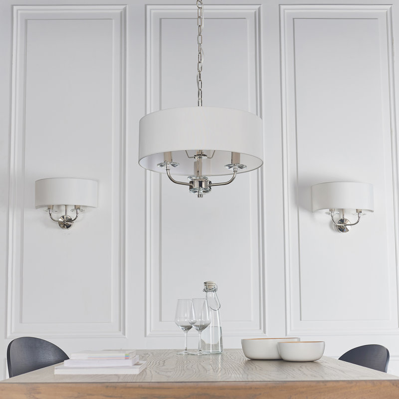 Basilia 3 - Light Drum Chandelier, Nickel
