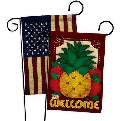 Tissu de polyester décoratif à 2 côtés 19 po  drapeau de jardin