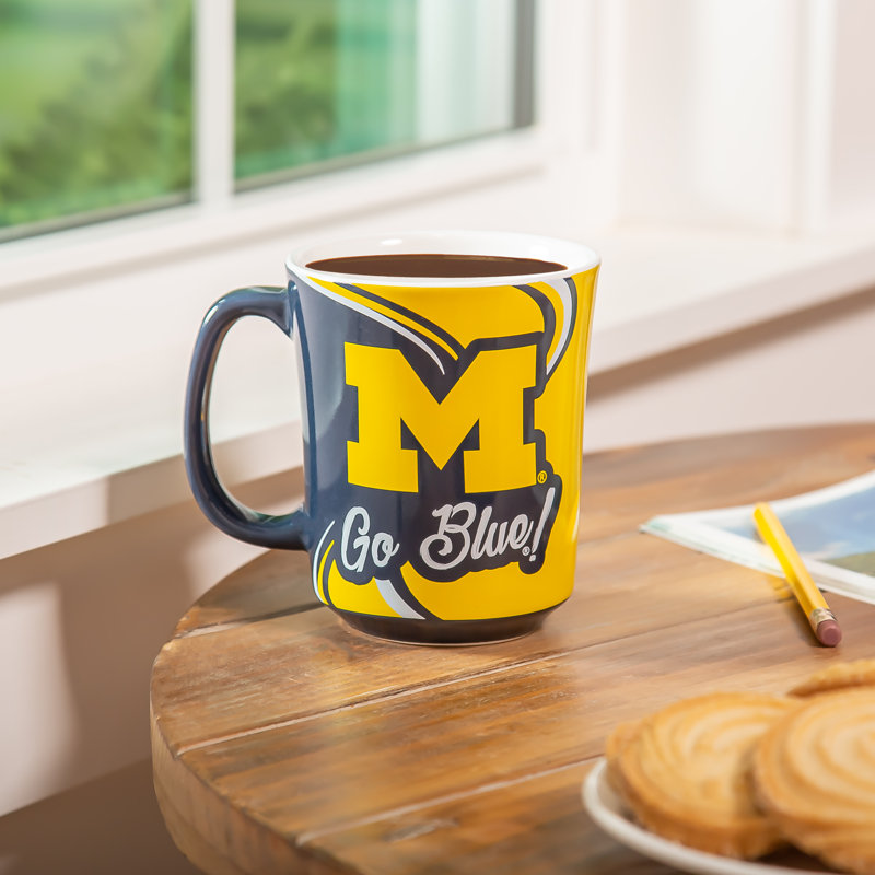 Tasse à café en céramique de 14 oz de l'Université du Michigan avec boîte assortie