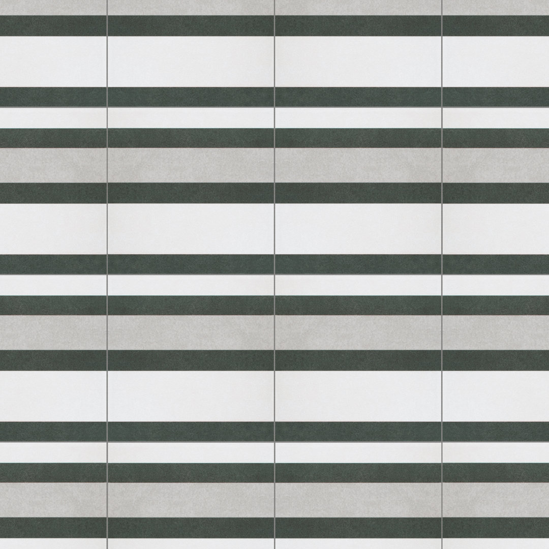 Twenties 8" x 8" Ceramic Patterned Wall & Floor Tile Merola Tile