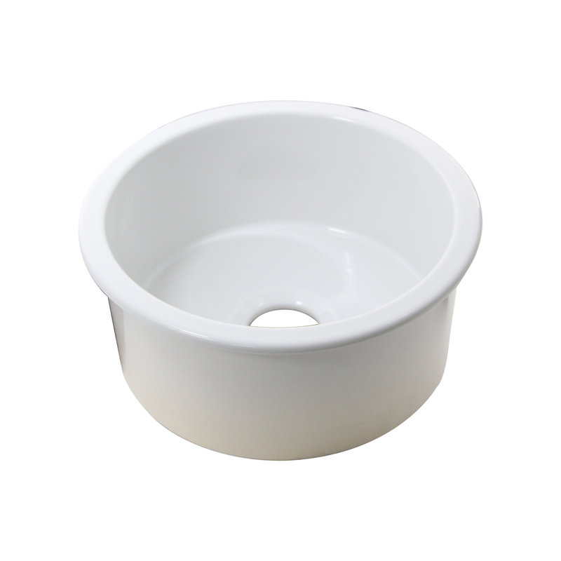 Hyannis 17.75'' L Single Basin Kitchen Sink, White