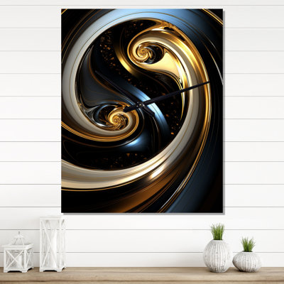 Horloge murale abstraite spirale abstraite