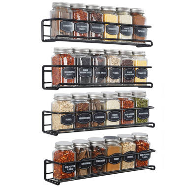 24 Jar Spice Rack Prep & Savour Finish: Black