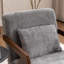 Fauteuil d'appoint rembourré en bois massif avec coussin supplémentaire Juriana-601650467