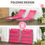 Chaises de piscine pliantes, pliables, 6, roses pour chaises de patio extérieures, dossier réglable, siège respirant