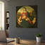 «Madonna with Child, St. John and a Child Saint» par Raphael, art mural en métal doré, 24 po x 24 po-99173783