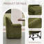 Chaise rembourrée avec housse lavable et roulettes-110677173