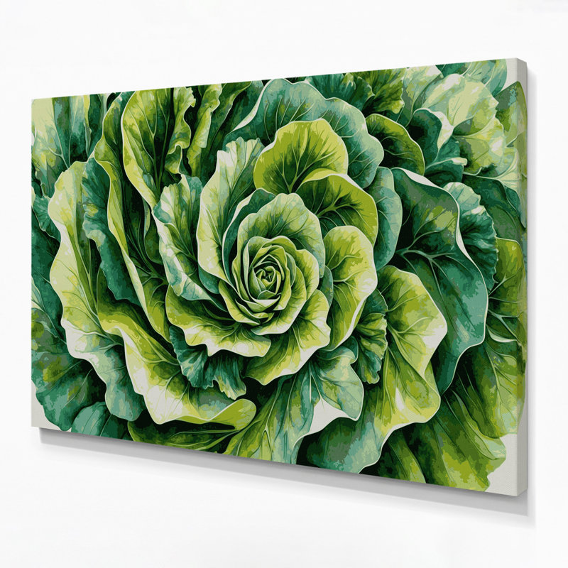 Art mural sur toile vert, H 11 po x l 14 po