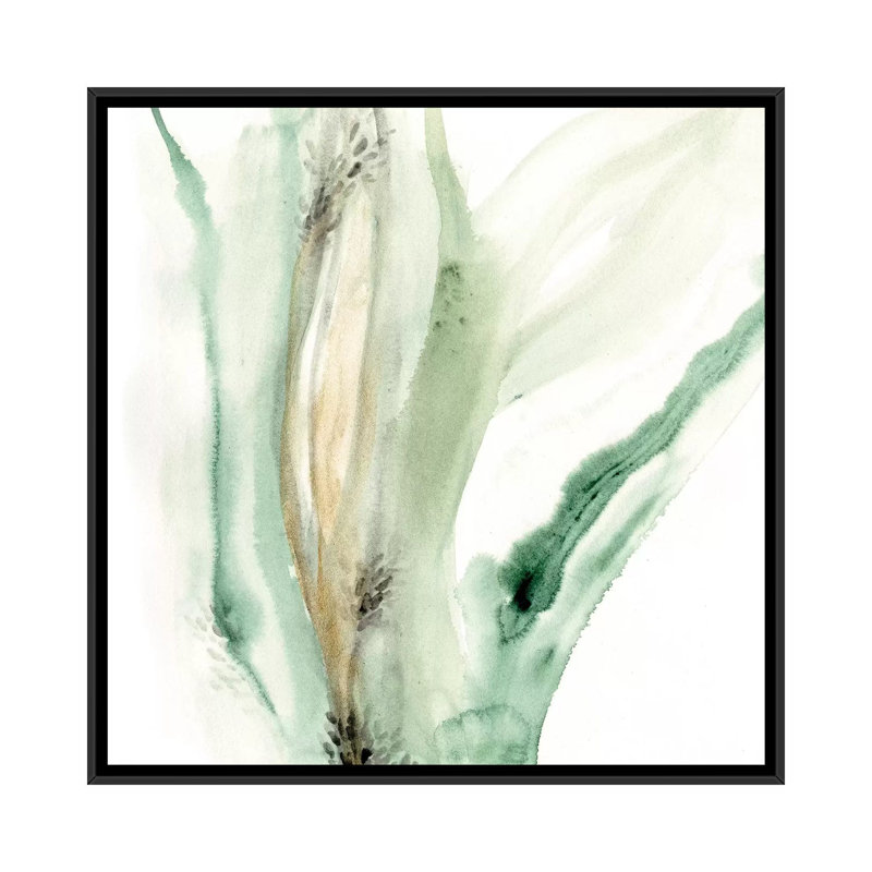 « wave form ix », reproduction de peinture à l’aquarelle sur toile tendue, H 18 po x l 18 po x P 1,5 po, Toile encadrée noire