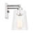 Crofton Bathroom Bedroom Wall Fixture With Clear Crackle Glass Shade-112738086-112738087-112738092