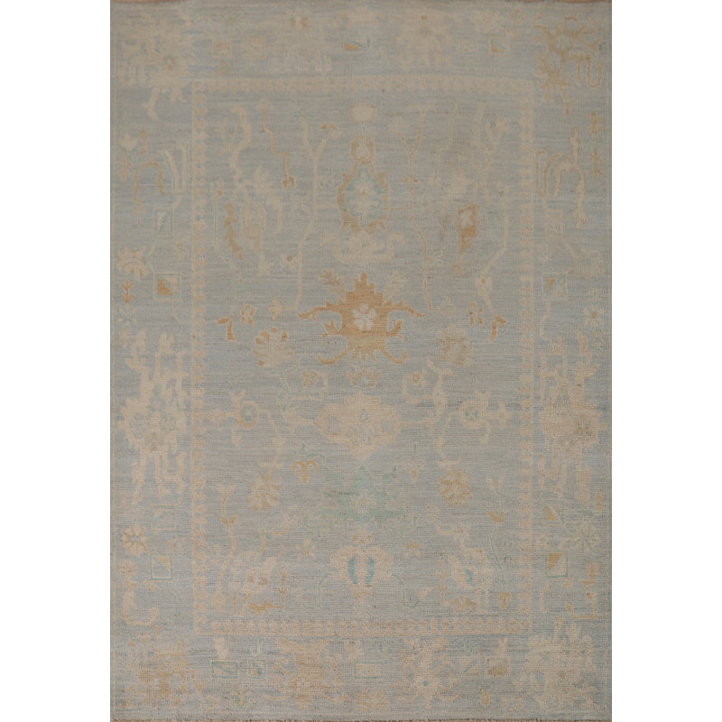Vegetable Dye Oushak Turkish Rug 5x7