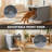 Cat Litter Box with Lid, Front-Entry, Top-Exit for Medium Cats White