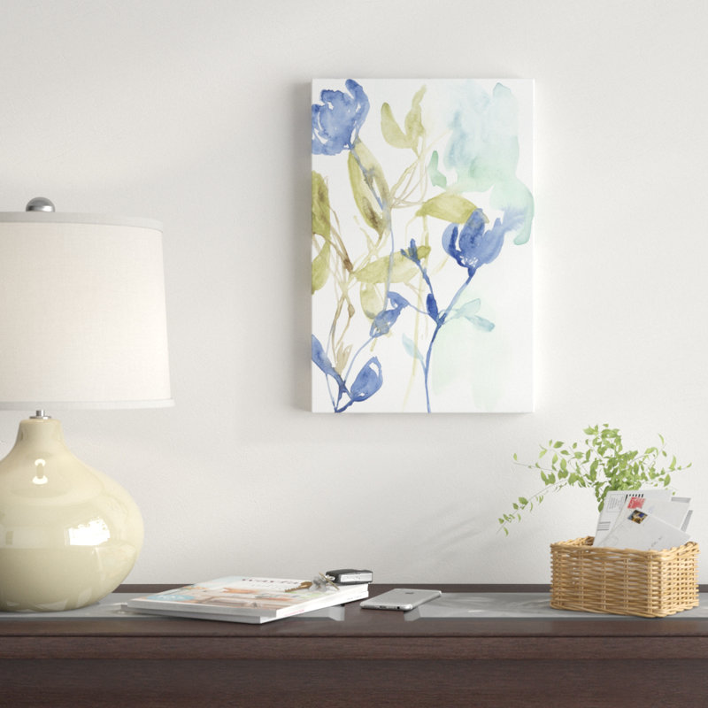 Cobalt & Olive Bouquet I by Jennifer Goldberger - Painting Print, 46cm H x 30cm W, Wrapped Canvas
