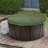 Heavy Duty Waterproof Round Canvas Tarp with Grommet & Reinforced Edges, Tarpaulin for Pool/Boat/Tent