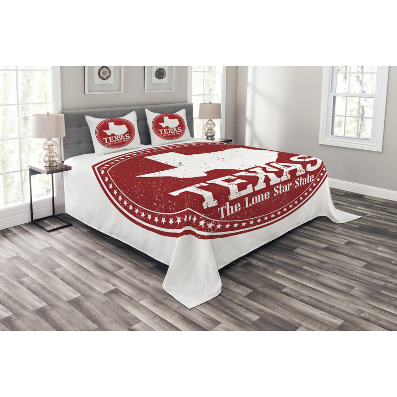 Adrian-Lee Red/White Microfibre Bedspread Set, 220 x 264 cm