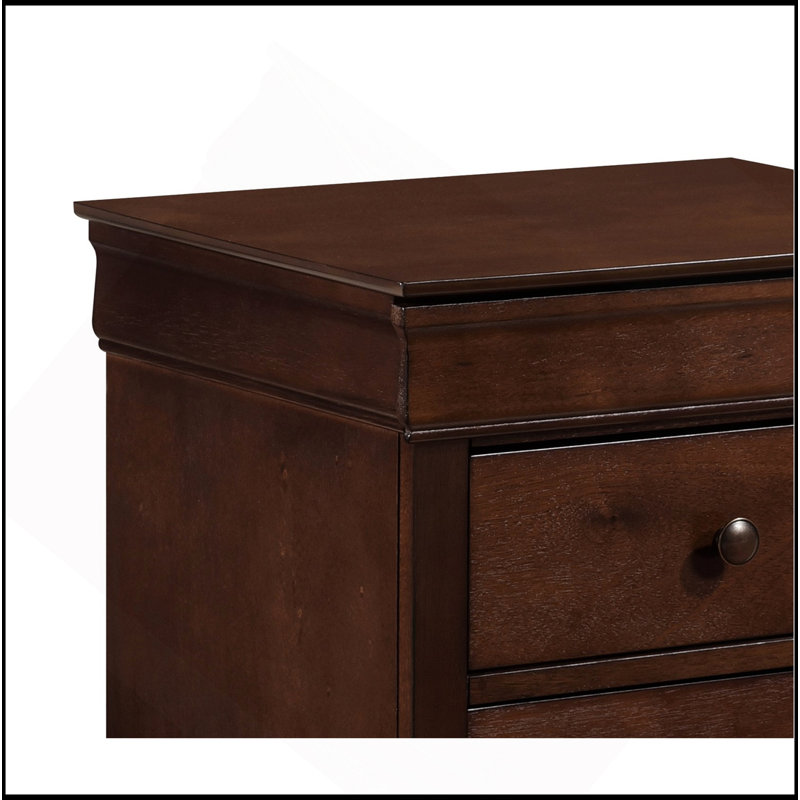 Table de chevet style Louis Philippe, Mélange de bruns