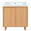 Ensemble de meuble-lavabo 30 po avec lavabo, armoire combinée, armoire de rangement pour salle de bain, structure en bois massif