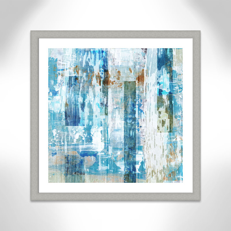 «Driftwood» de Colworth, reproduction de peinture acrylique encadrée, H 33,5 po x l 33,5 po x P 1,25 po, Argent brossé