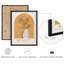 «Yellow Mid Mid Century Modern Artwork», reproduction d'art encadrée, affiche, petit art mural-109747456-109747454