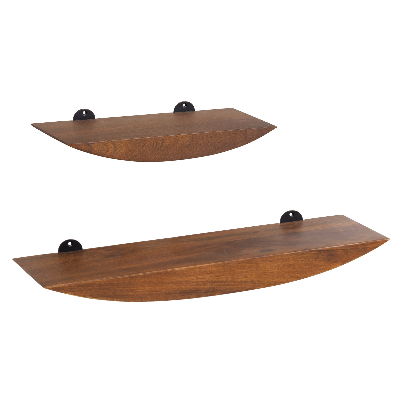 Oiva Set Of 2 Wall Mounted Shelves, Walnut