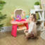 Ensemble de coiffeuse pour enfants QABA, table de maquillage pour tout-petits avec robinet, miroir, lumière DEL, musique, 23 accessoires, ensemble de jeu pour filles 3-6 ans, rose-53534198