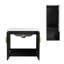 Armoire de salle de bain flottante minimaliste moderne Caspian avec lavabo en céramique et contreplaqué-123836418