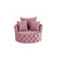 Fauteuil d'appoint en velours rose avec pivot Zunyas-1157422382