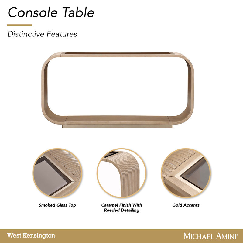 West Kensington Console Table, Medium Yellow Wood