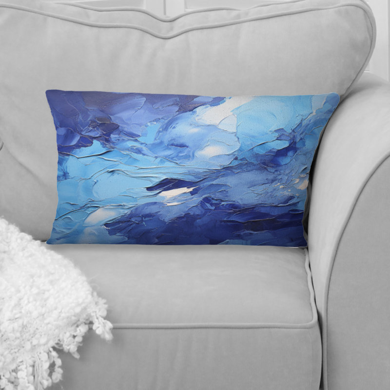 Coussin Cobalt Dreams - Abstract Landscape