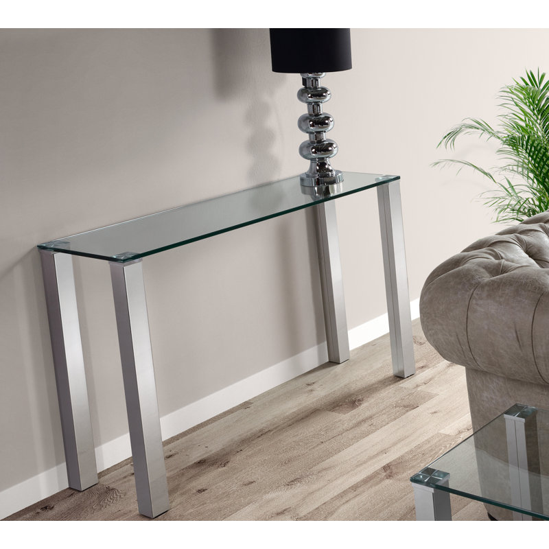 Manuel 120cm Glass Top Console Table