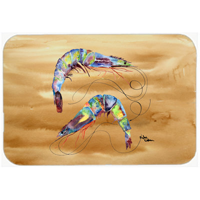 Caroline's Treasures Shrimp Glass Cutting Board