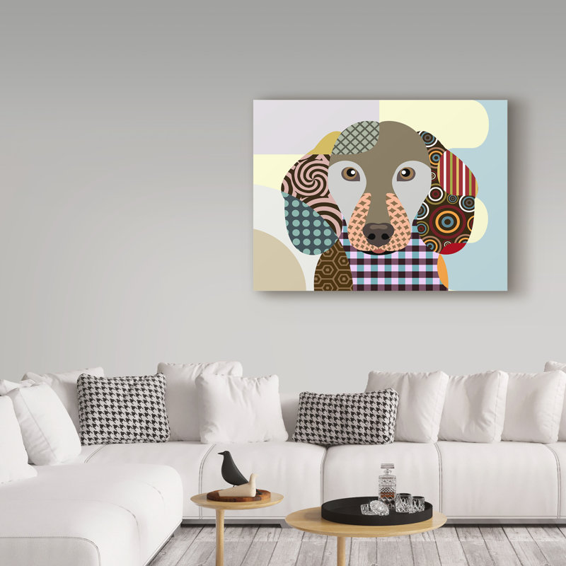 «Dachshund» par Buckey, impression sur toile tendue, H 24 po x l 32 po x P 2 po