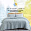 Ensemble de courtepointe en microfibre Grace bleu foncé-26619741