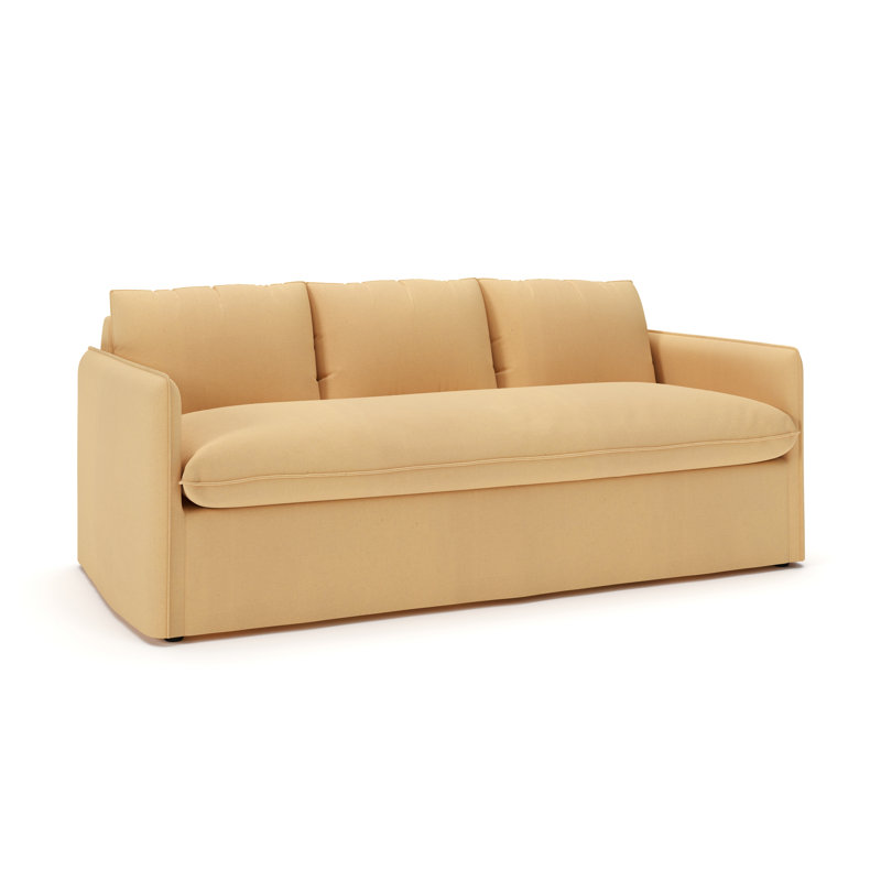 Bellatrix 83'' Slipcovered Sofa, Bayou Sunshine Canvas