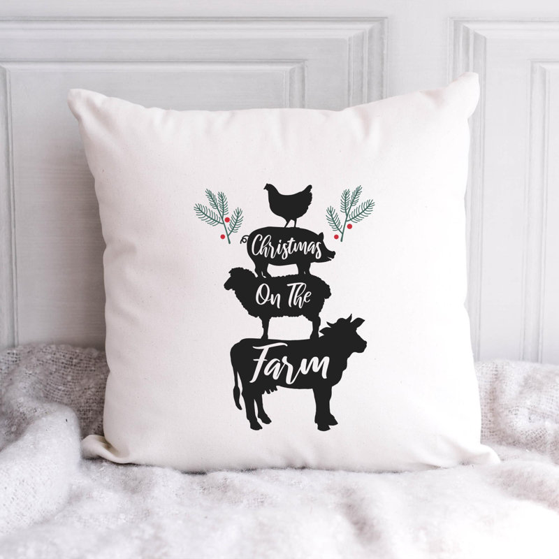 Enseigne de Noël - Coussin décoratif inclus, 14 po x 14 po
