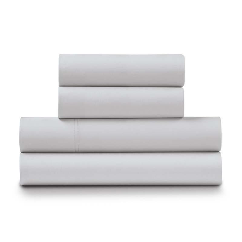 Ella Jayne Bamboo 4-Piece Sheet Set, Cal King, Silver