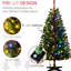 Arbre de Noël de 5 pi, 365 branches, 152 lumières colorées, ouverture automatique, ignifuge, moelleux