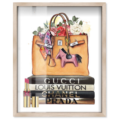Doll Memories - More as livres Shadowbox Print Modern Fashion Art par Art Remedy