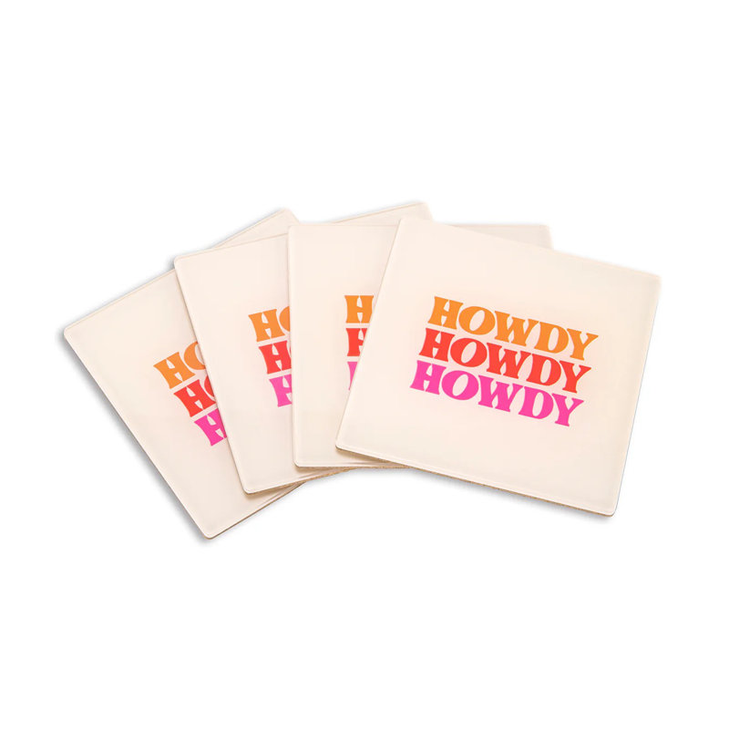 Ensemble de sous-verres en acrylique Socoart Howdy I